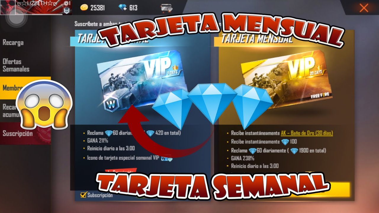 Free Fire — Membresías